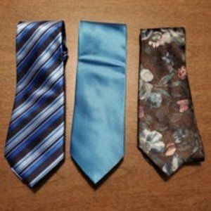 3 neckties - Cruise Club; Roundtree & Yorke; Surrey